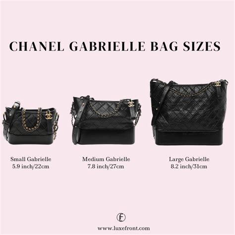 chanel gabrielle bag measurements